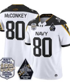 Phil McConkey Jersey #80 Navy Midshipmen 100th Anni Patch Stitched 10 Phil McConkey Jersey #80 Navy Midshipmen 100th Anni Patch Stitched by My Store NCAA Football Jerseys