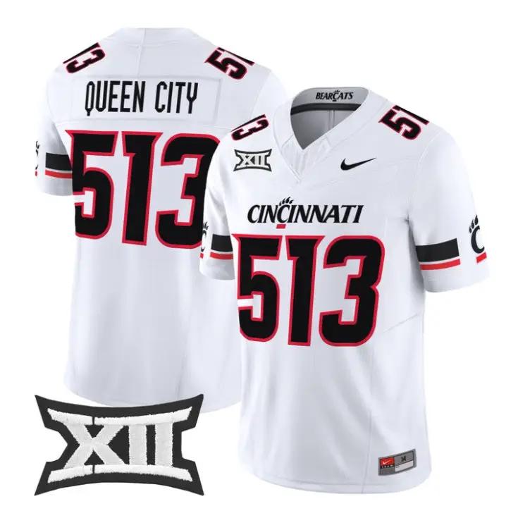Queen City Jersey #513 Cincinnati Bearcats 2026 Vapor Limited All Stitched 3 Queen City Jersey #513 Cincinnati Bearcats 2026 Vapor Limited All Stitched by My Store NCAA Football Jerseys