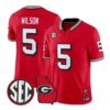 Raylen Wilson Jersey #5 Georgia Bulldogs 1995 Throwback 2026 Vapor All Stitched by My Store NCAA Football Jerseys