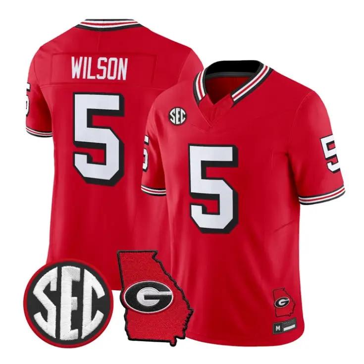 Raylen Wilson Jersey #5 Georgia Bulldogs 1995 Throwback 2026 Vapor All Stitched 1 Raylen Wilson Jersey #5 Georgia Bulldogs 1995 Throwback 2026 Vapor All Stitched by My Store NCAA Football Jerseys