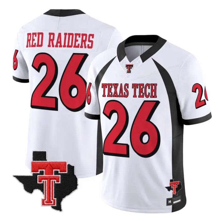 Red Raiders Jersey #26 Texas Tech Red Raiders 2026 Throwback All Stitched by My Store NCAA Football Jerseys