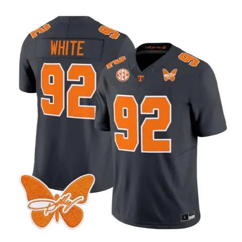 Reggie White Jersey #92 Tennessee Volunteers 2026 Stitched by My Store NCAA Football Jerseys