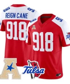Reign Cane Jersey #918 Tulsa Golden Hurricane 2026 Limited Stitched by My Store NCAA Football Jerseys