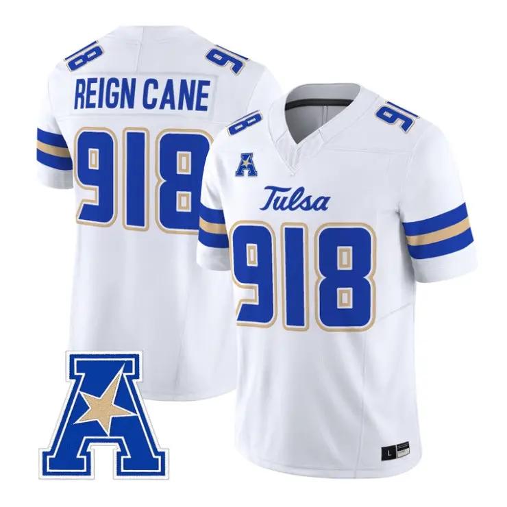 Reign Cane Jersey #918 Tulsa Golden Hurricane 2026 Limited Stitched by My Store NCAA Football Jerseys