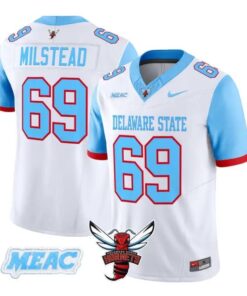 Rod Milstead Jersey #69 Delaware State Hornets 2026 Limited Stitched by My Store NCAA Football Jerseys