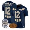 Roger Staubach Jersey #12 Navy Midshipmen 1926 National Championship Stitched by My Store NCAA Football Jerseys