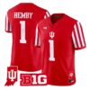 Roman Hemby Jersey #1 Indiana Hoosiers 2026 Indiana State Patch Vapor Stitched by My Store NCAA Football Jerseys