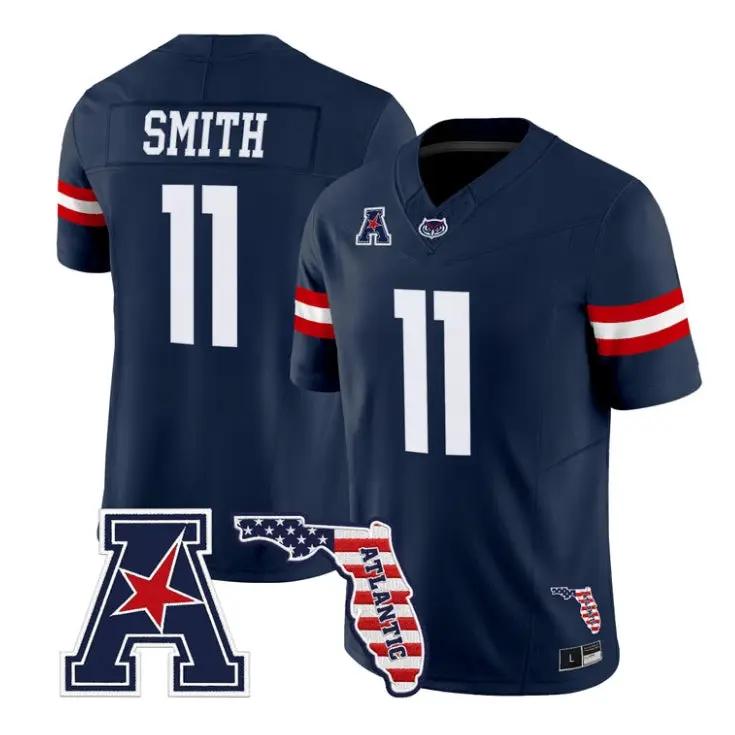 Rusty Smith Jersey #11 Florida Atlantic Owls 2026 Florida Patch Stitched 1 Rusty Smith Jersey #11 Florida Atlantic Owls 2026 Florida Patch Stitched by My Store NCAA Football Jerseys