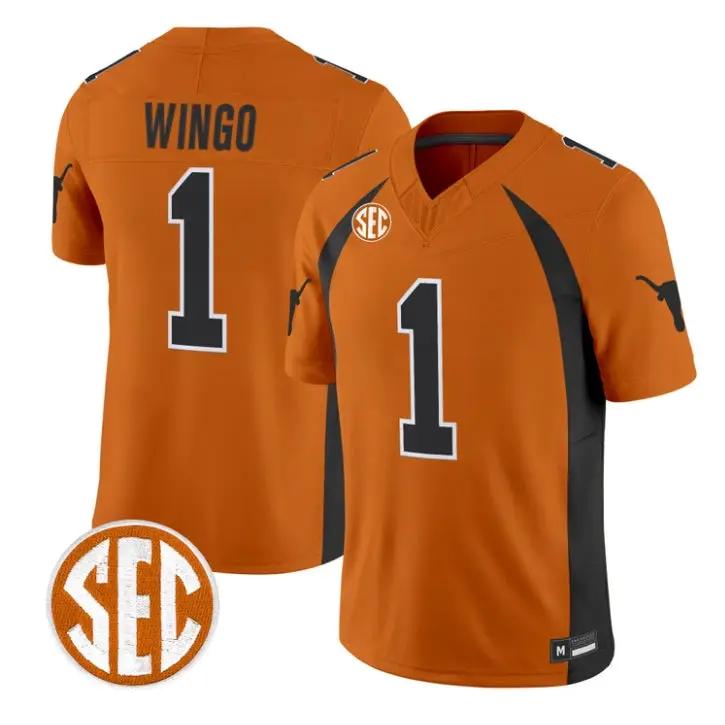 Ryan Wingo Jersey #1 Texas Longhorns 1990 Throwback 2026 Vapor Limited Stitched 1 Ryan Wingo Jersey #1 Texas Longhorns 1990 Throwback 2026 Vapor Limited Stitched by My Store NCAA Football Jerseys