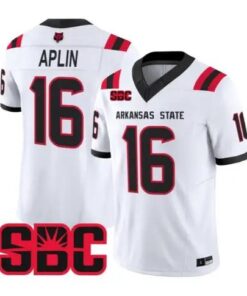 Ryan Aplin Jersey #16 Arkansas State Red Wolves 2026 Stitched by My Store NCAA Football Jerseys