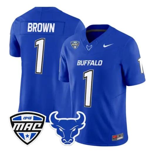 SaVeon Brown Jersey #1 Buffalo Bulls 2026 All Stitched by My Store NCAA Football Jerseys