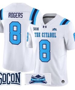 Savionne Rogers Jersey #8 The Citadel Bulldogs 2026 Vapor Limited Stitched by My Store NCAA Football Jerseys