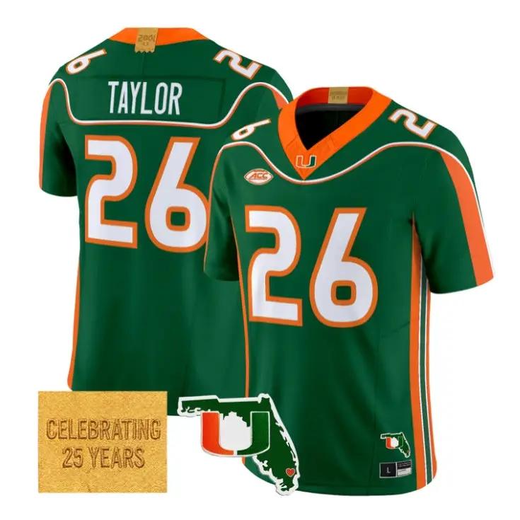 Sean Taylor Jersey #26 Miami Hurricanes 2001 Throwback 2026 All Stitched 1 Sean Taylor Jersey #26 Miami Hurricanes 2001 Throwback 2026 All Stitched by My Store NCAA Football Jerseys