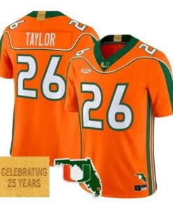 Sean Taylor Jersey #26 Miami Hurricanes 2001 Throwback 2026 All Stitched 5 Sean Taylor Jersey #26 Miami Hurricanes 2001 Throwback 2026 All Stitched by My Store NCAA Football Jerseys
