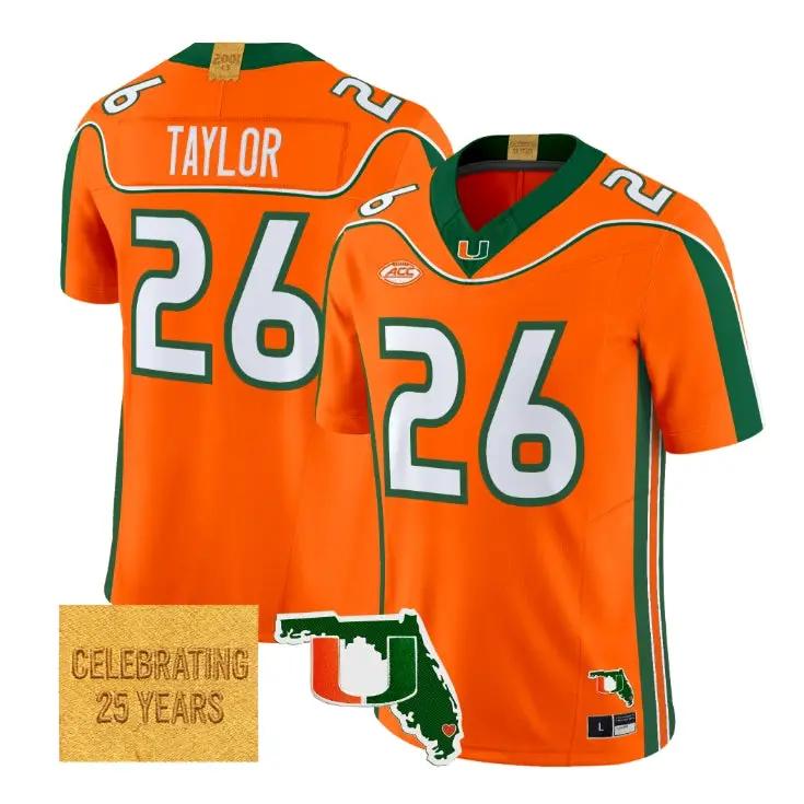Sean Taylor Jersey #26 Miami Hurricanes 2001 Throwback 2026 All Stitched 2 Sean Taylor Jersey #26 Miami Hurricanes 2001 Throwback 2026 All Stitched by My Store NCAA Football Jerseys