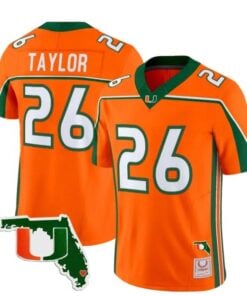 Sean Taylor Jersey #26 Miami Hurricanes Throwback Florida Patch Stitched 5 Sean Taylor Jersey #26 Miami Hurricanes Throwback Florida Patch Stitched by My Store NCAA Football Jerseys