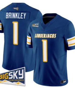 Shoes Brinkley Jersey #1 Northern Arizona Lumberjacks 2026 Vapor Stitched by My Store NCAA Football Jerseys