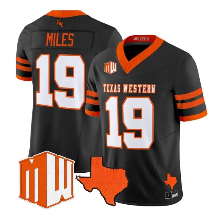 Sterling Miles Jersey #19 UTEP Miners 2026 Going Dark in the Sun City Stitched 1 Sterling Miles Jersey #19 UTEP Miners 2026 Going Dark in the Sun City Stitched by My Store NCAA Football Jerseys