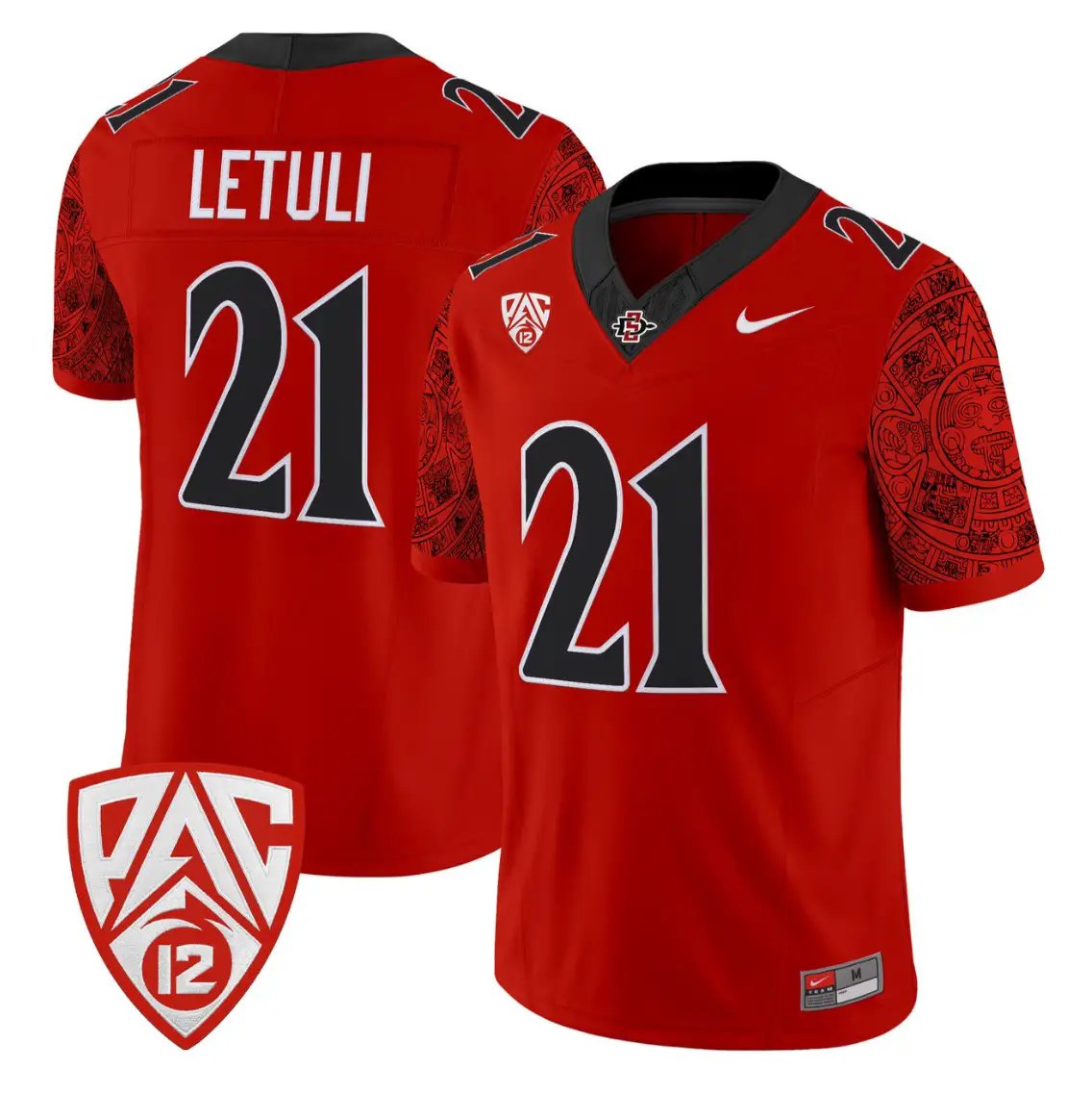 Tano Letuli Jersey #21 San Diego State Aztecs 2026 Vapor Stitched by My Store NCAA Football Jerseys