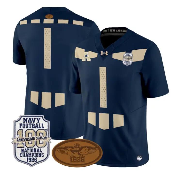 TeamJersey #1 Navy Midshipmen 1926 National Championship 2026 Vapor Stitched 1 TeamJersey #1 Navy Midshipmen 1926 National Championship 2026 Vapor Stitched by My Store NCAA Football Jerseys