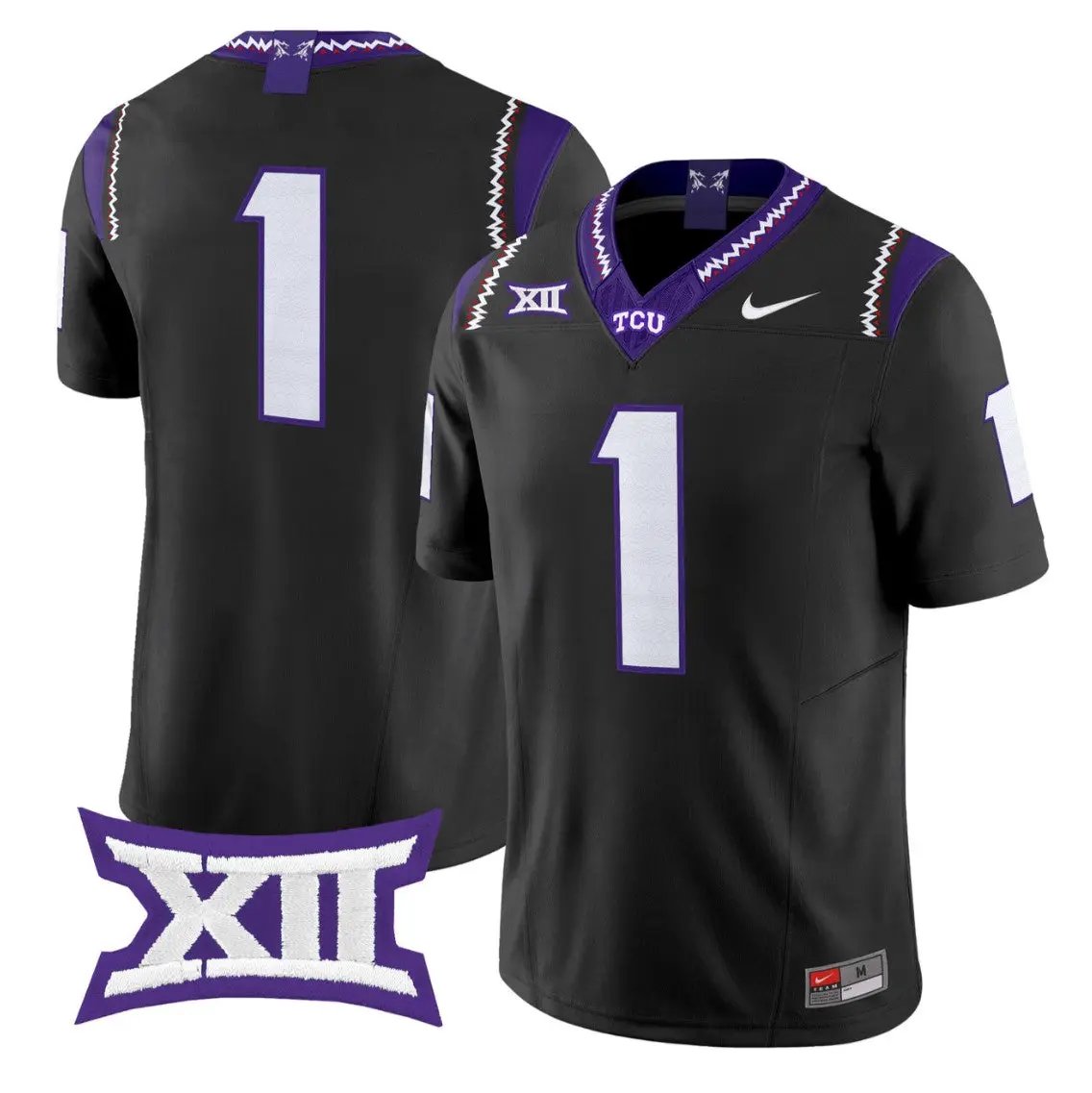 Team Jersey #1 TCU Horned Frogs 2026 Vapor Limited Stitched by My Store NCAA Football Jerseys