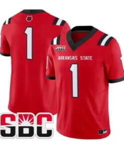 Team Jersey #1 Arkansas State Red Wolves 2026 Vapor All Stitched by My Store NCAA Football Jerseys