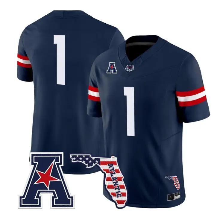 Team Jersey #1 Florida Atlantic Owls 2026 Florida Patch Vapor All Stitched 1 Team Jersey #1 Florida Atlantic Owls 2026 Florida Patch Vapor All Stitched by My Store NCAA Football Jerseys