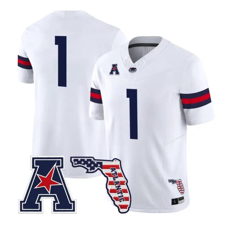 Team Jersey #1 Florida Atlantic Owls 2026 Florida Patch Vapor All Stitched 3 Team Jersey #1 Florida Atlantic Owls 2026 Florida Patch Vapor All Stitched by My Store NCAA Football Jerseys