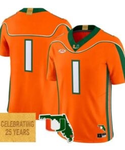 Team Jersey #1 Miami Hurricanes 2001 Throwback 2026 Limited All Stitched 5 Team Jersey #1 Miami Hurricanes 2001 Throwback 2026 Limited All Stitched by My Store NCAA Football Jerseys