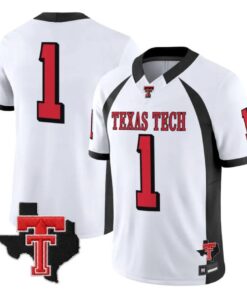Team Jersey #1 Texas Tech Red Raiders 2026 Throwback Texas Patch Stitched by My Store NCAA Football Jerseys