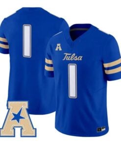 Team Jersey #1 Tulsa Golden Hurricane 2026 Vapor Limited Stitched by My Store NCAA Football Jerseys