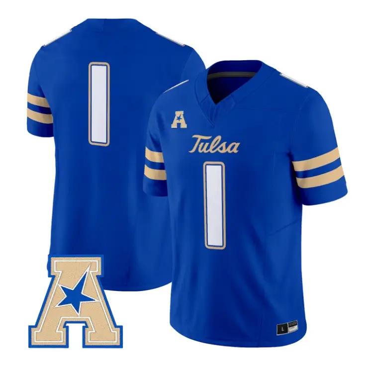 Team Jersey #1 Tulsa Golden Hurricane 2026 Vapor Limited Stitched by My Store NCAA Football Jerseys