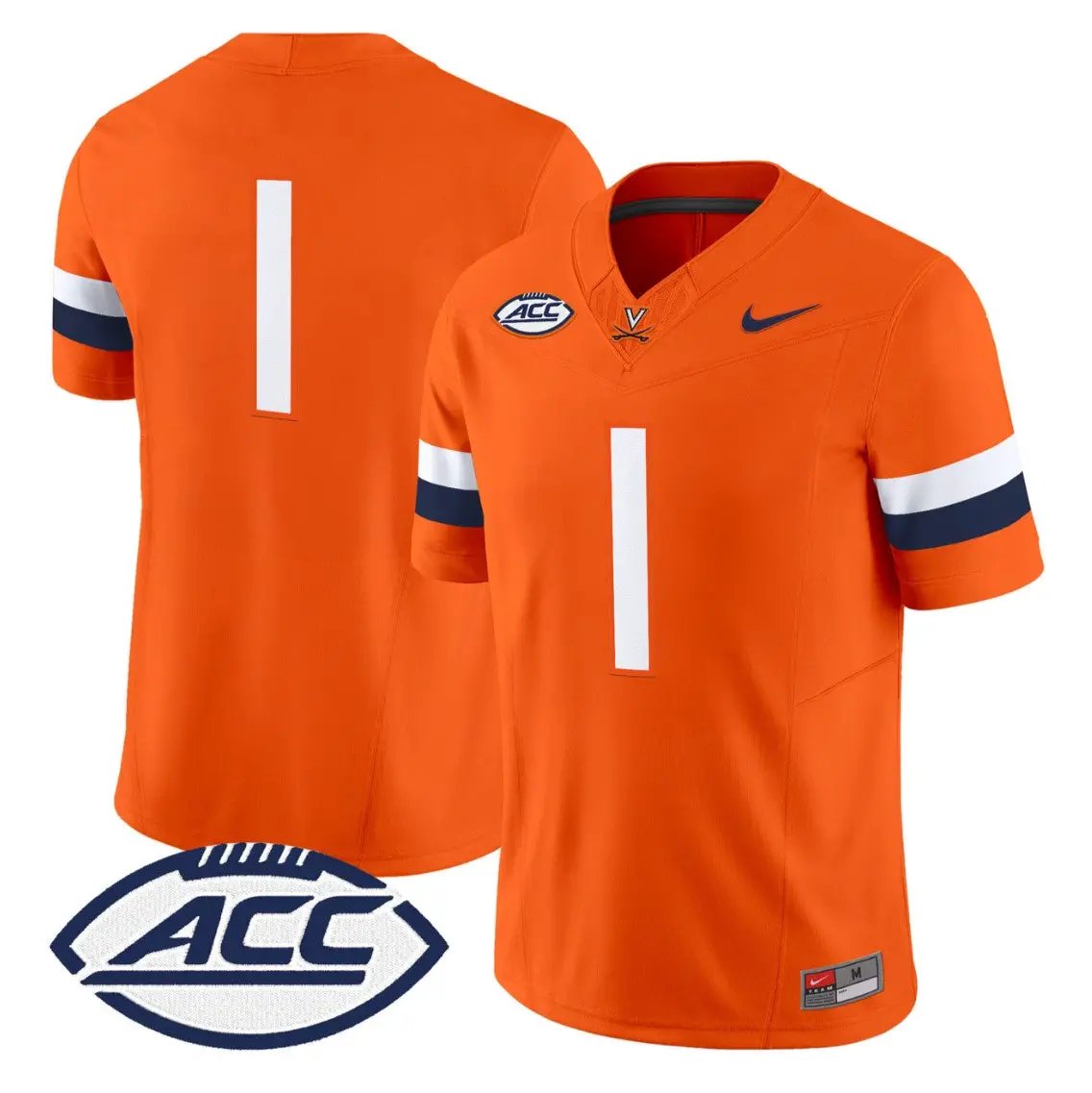 Team Jersey #1 Virginia Cavaliers 2026 Vapor Limited Stitched by My Store NCAA Football Jerseys