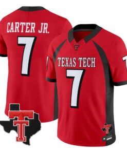 Terrance Carter Jr Jersey #7 Texas Tech Red Raiders 2026 Vapor Stitched by My Store NCAA Football Jerseys