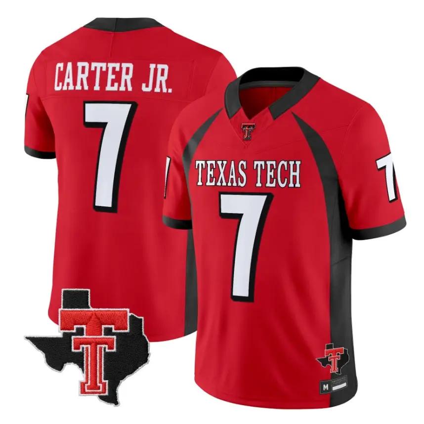 Terrance Carter Jr Jersey #7 Texas Tech Red Raiders 2026 Vapor Stitched by My Store NCAA Football Jerseys