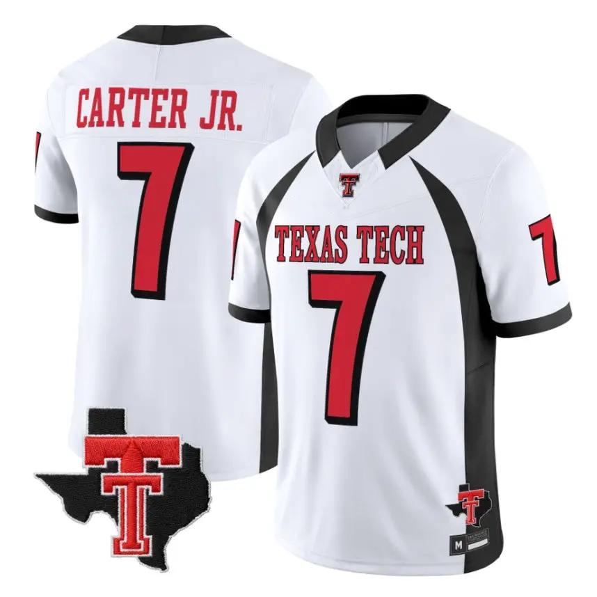 Terrance Carter Jr Jersey #7 Texas Tech Red Raiders 2026 Vapor Stitched by My Store NCAA Football Jerseys