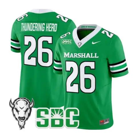 Thundering Herd Jersey #26 Marshall Thundering Herd Stitched by My Store NCAA Football Jerseys