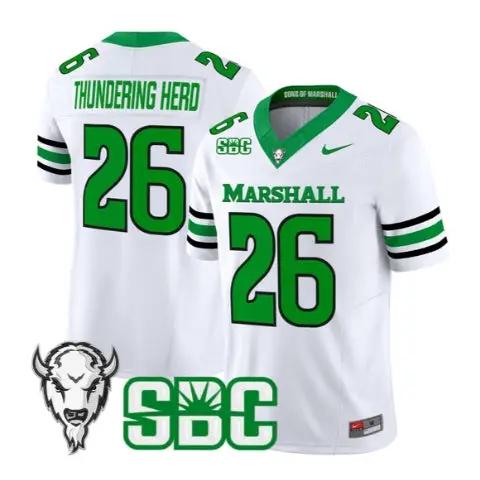 Thundering Herd Jersey #26 Marshall Thundering Herd Stitched by My Store NCAA Football Jerseys