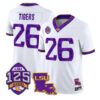 Tigers Jersey #26 LSU Tigers Silent Season of 1918 Louisiana Patch Stitched by My Store NCAA Football Jerseys