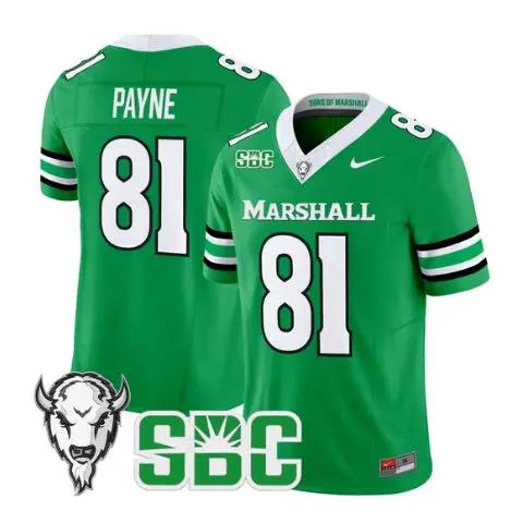 Toby Payne Jersey #81 Marshall Thundering Herd All Stitched by My Store NCAA Football Jerseys