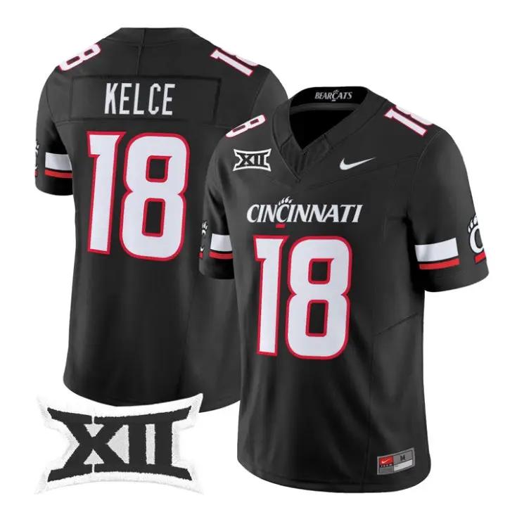 Travis Kelce Jersey #18 Cincinnati Bearcats 2026 Vapor Limited Stitched 1 Travis Kelce Jersey #18 Cincinnati Bearcats 2026 Vapor Limited Stitched by My Store NCAA Football Jerseys