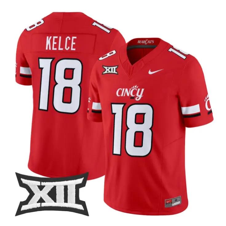 Travis Kelce Jersey #18 Cincinnati Bearcats 2026 Vapor Limited Stitched 2 Travis Kelce Jersey #18 Cincinnati Bearcats 2026 Vapor Limited Stitched by My Store NCAA Football Jerseys
