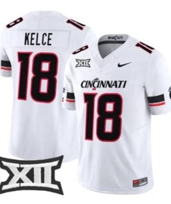 Travis Kelce Jersey #18 Cincinnati Bearcats 2026 Vapor Limited Stitched 6 Travis Kelce Jersey #18 Cincinnati Bearcats 2026 Vapor Limited Stitched by My Store NCAA Football Jerseys