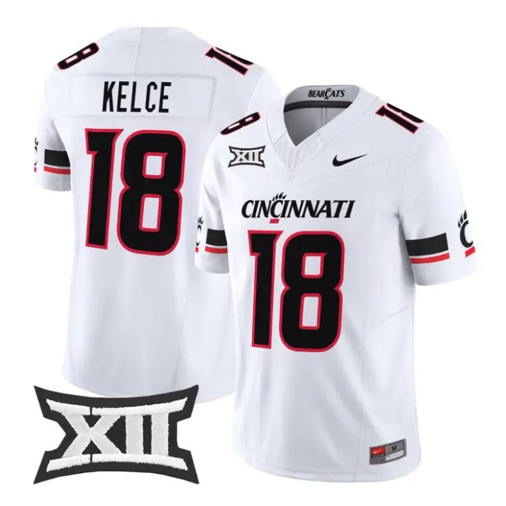 Travis Kelce Jersey #18 Cincinnati Bearcats 2026 Vapor Limited Stitched 3 Travis Kelce Jersey #18 Cincinnati Bearcats 2026 Vapor Limited Stitched by My Store NCAA Football Jerseys