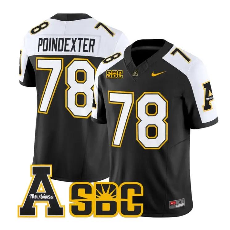 Tyriq Poindexter Jersey #78 App State Mountaineers 2026 All Stitched by My Store NCAA Football Jerseys