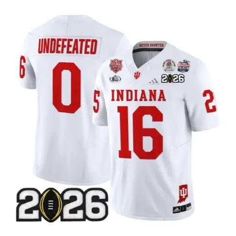 UNDEFEATED Jersey #16 Indiana Hoosiers Vapor Limited All Stitched White 1 UNDEFEATED Jersey #16 Indiana Hoosiers Vapor Limited All Stitched White by My Store NCAA Football Jerseys