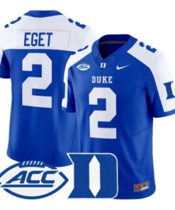 Walker Eget Jersey #2 Duke Blue Devils 2026 Vapor Limited Stitched by My Store NCAA Football Jerseys