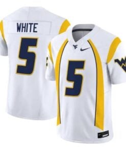 West Virginia Mountaineers Jersey 2026 Throwback Vapor Stitched White by My Store NCAA Football Jerseys