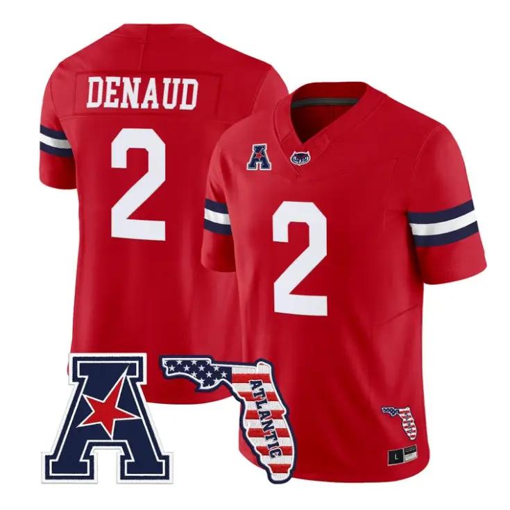 Wilky Denaud Jersey #2 Florida Atlantic Owls 2026 Florida Patch Stitched 2 Wilky Denaud Jersey #2 Florida Atlantic Owls 2026 Florida Patch Stitched by My Store NCAA Football Jerseys