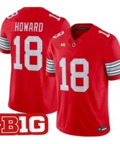 Will Howard Jersey #18 Ohio State Buckeyes Glitter Vapor All Stitched by My Store NCAA Football Jerseys